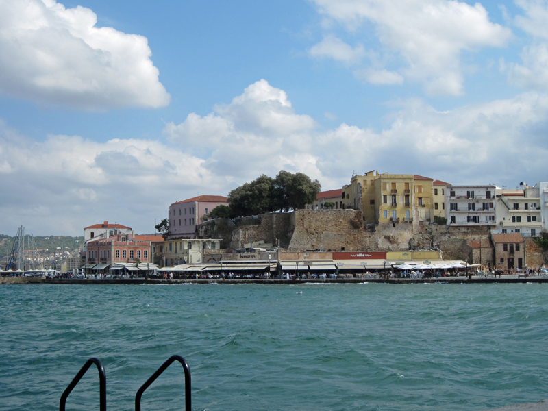 Kastélli from across the harbor