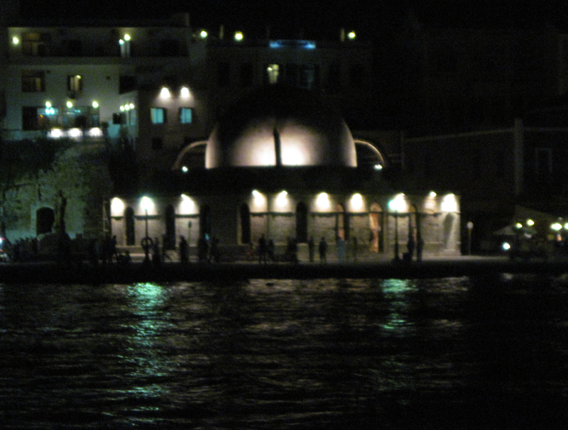 Mosque of the Janissaries at night